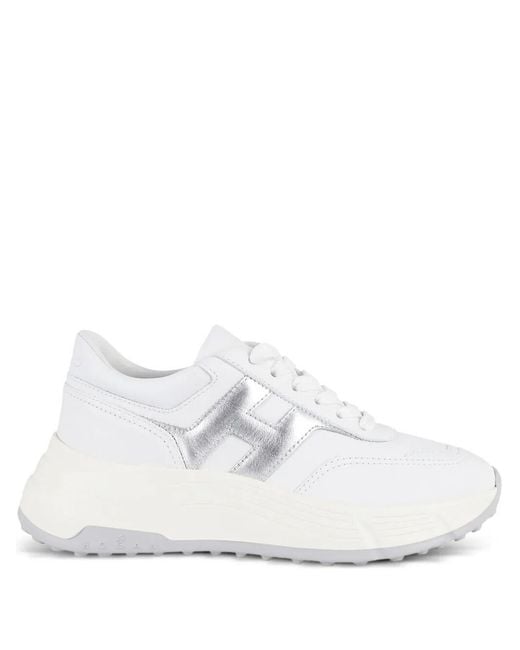 Hogan White Hi-Fi Sneakers