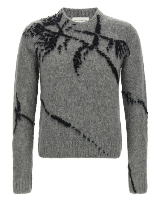 Dries Van Noten Gray Wool Blend Sweater for men