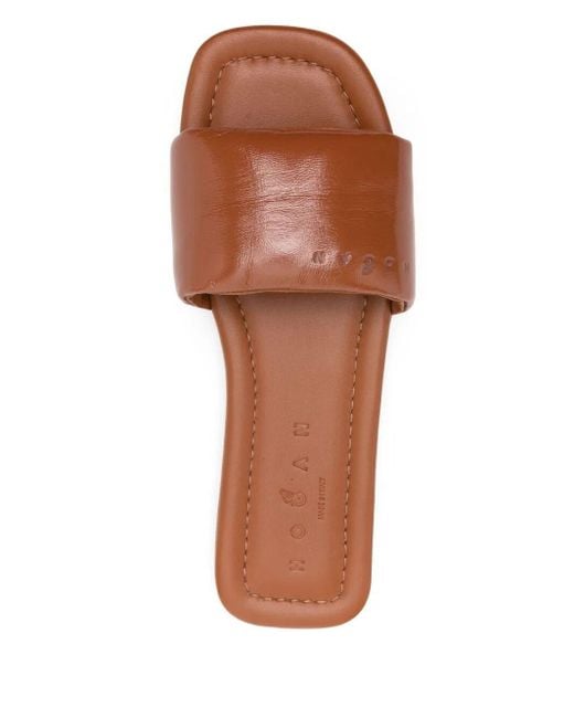 Hogan Pink Leather Slide Shoes