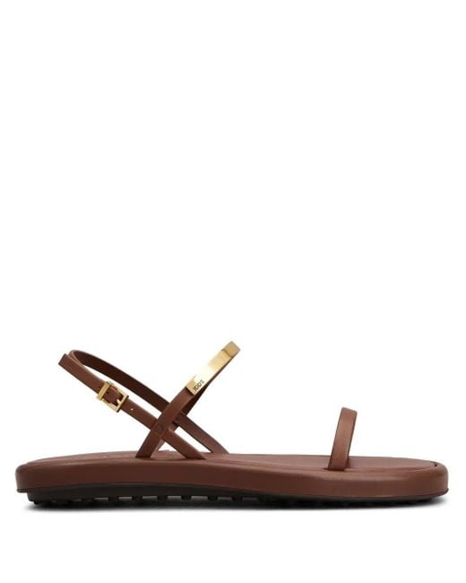 Tod's Brown Leather Sandalwood Shoes