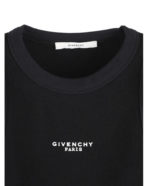 Givenchy Black Ribbed Tank Top