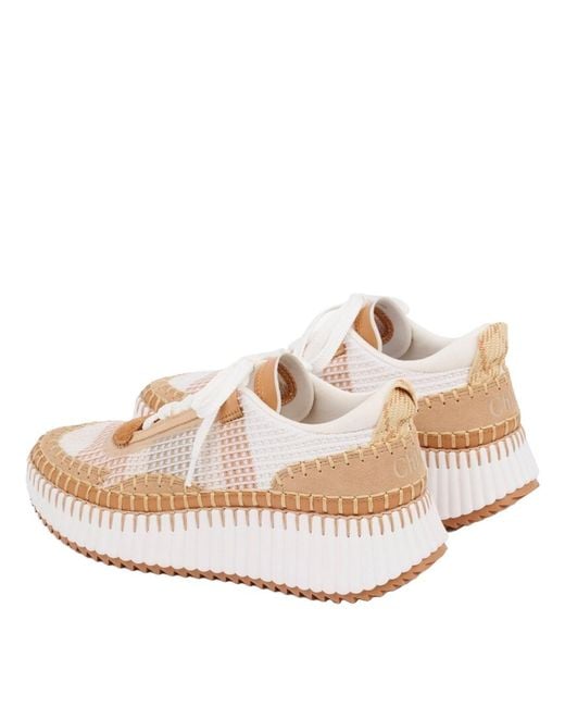 Chloé Pink Nama Sneakers