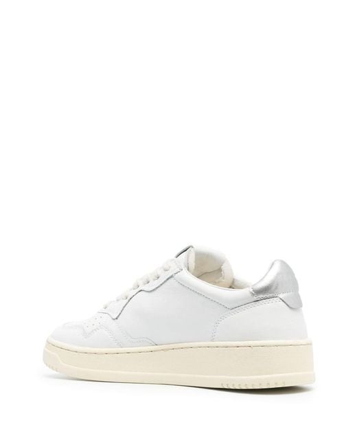 Autry White Medalist Low Sneakers