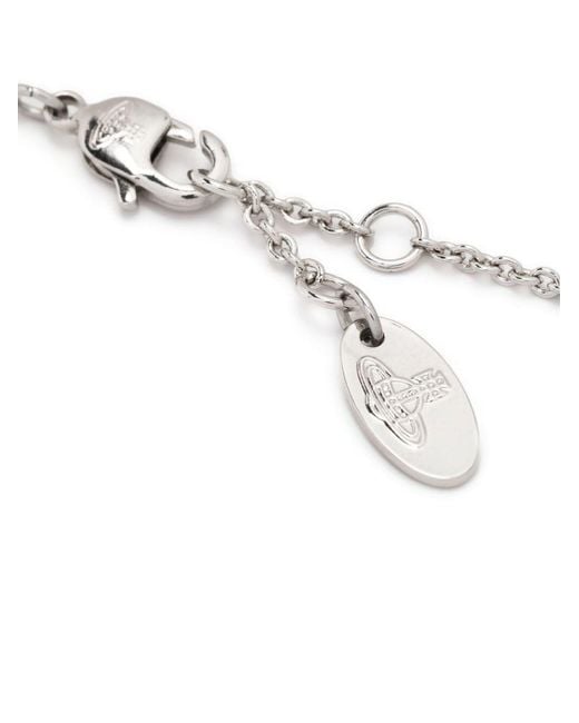Vivienne Westwood White Grace Bas Relief Bracelet