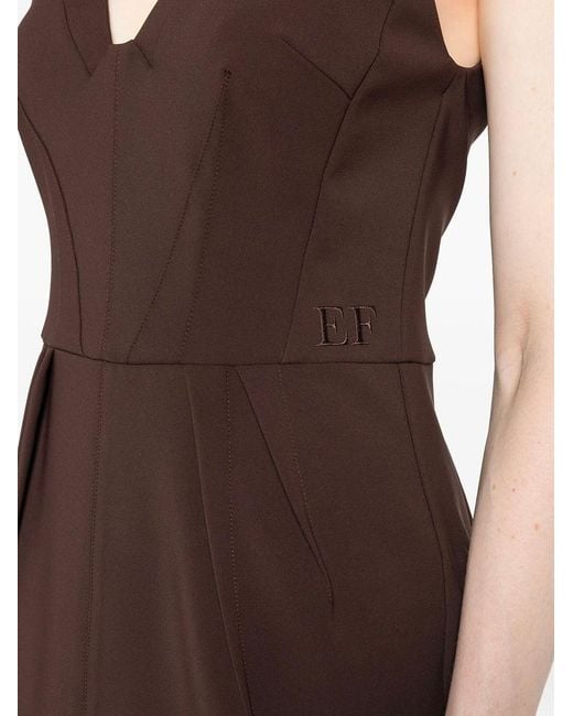 Elisabetta Franchi Purple Light Crepe Dress