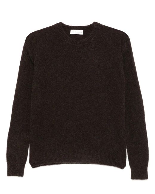 Roberto Collina Black Crew Neck Long Sleeve Pullover