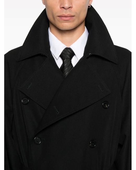 Saint Laurent Black Belted Coats for men