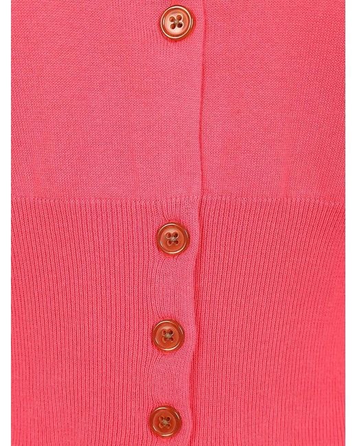 Vivienne Westwood Red Cropped Bea Cardigan