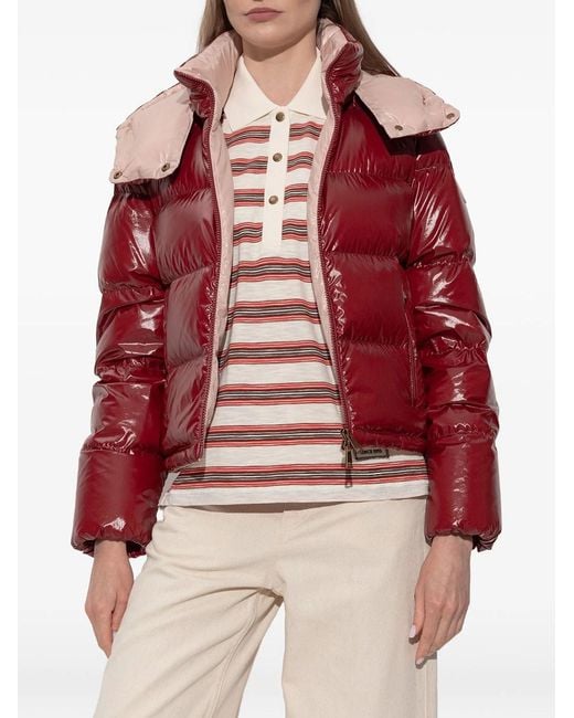 Moncler Red Niveole Short Down Jacket