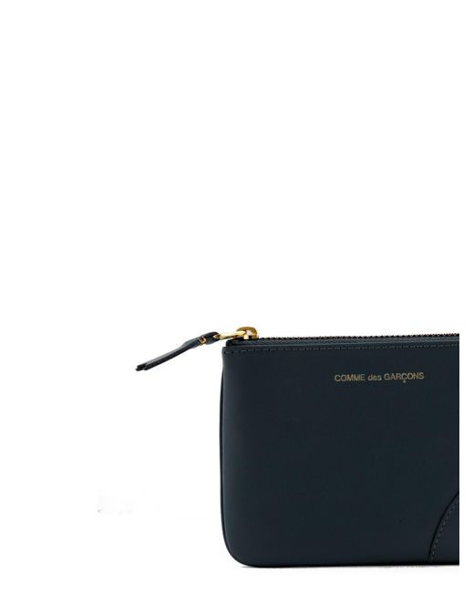 Comme des Garçons Blue Classic Leather Wallet