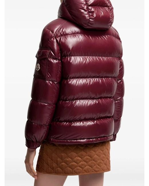 Moncler Red Maire Hooded Short Down Jacket