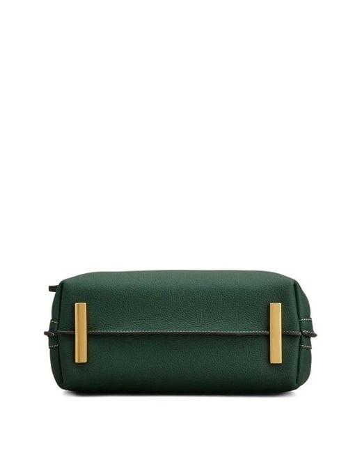 Tod's Green Mini Leather Hand Bag With T Timeless Accessory And Removable St