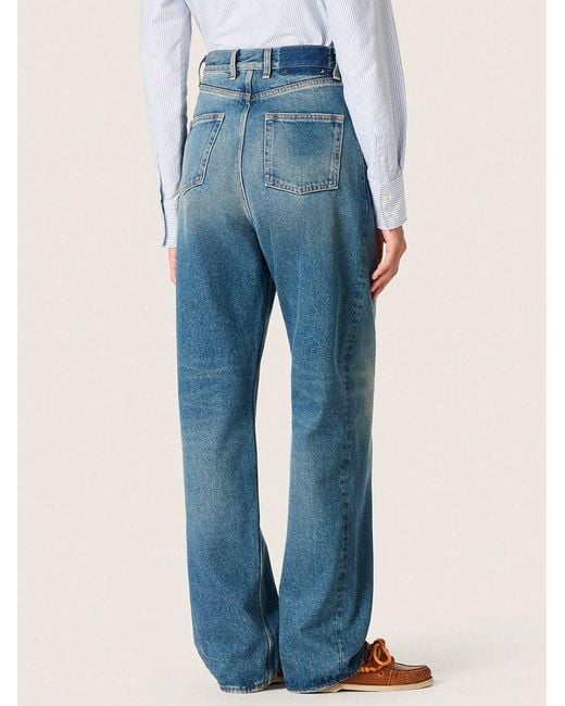 Golden Goose Deluxe Brand Blue Stone-Washed Light Denim Boyfriend Jeans