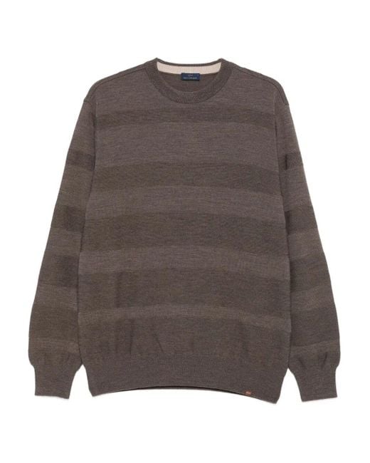 Paul & Shark Brown Striped Sweater for men