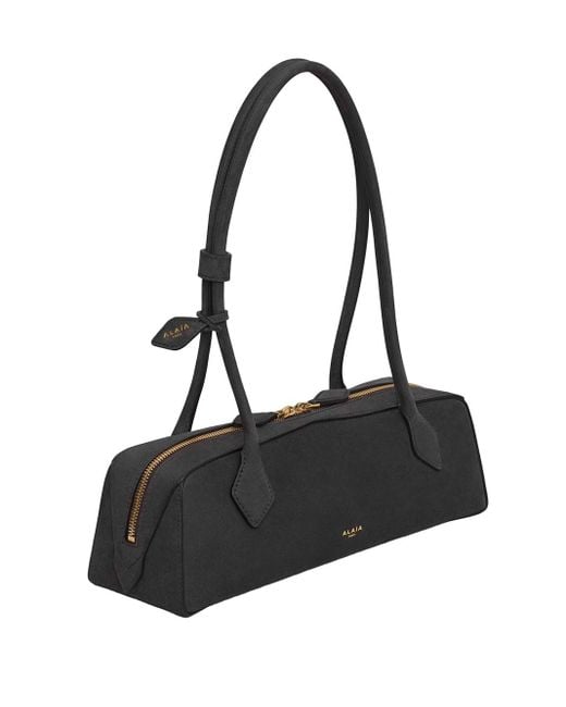 Alaïa Black Le Teckel Medium In Nubuck Bags