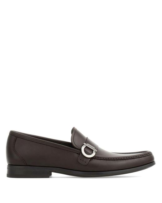 Ferragamo Black Caspian Moccasins Shoes for men