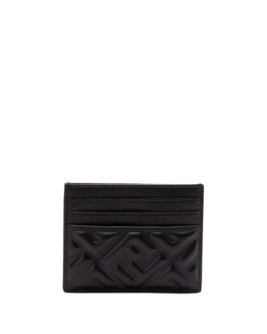 Fendi Black Baguette Leather Card Case