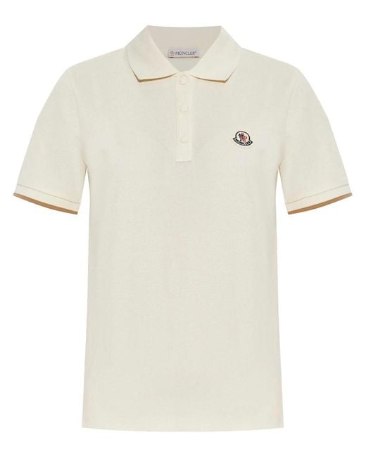 Moncler White Polo