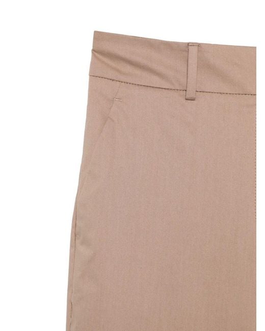 Incotex Natural Arlys Wide-Leg Cuffed Cotton Trousers