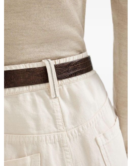Brunello Cucinelli White Dyed Pants