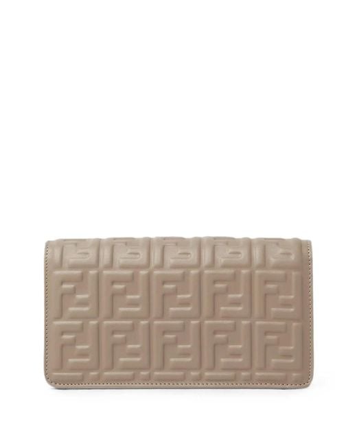 Fendi Blue Wallet On Chain Baguette