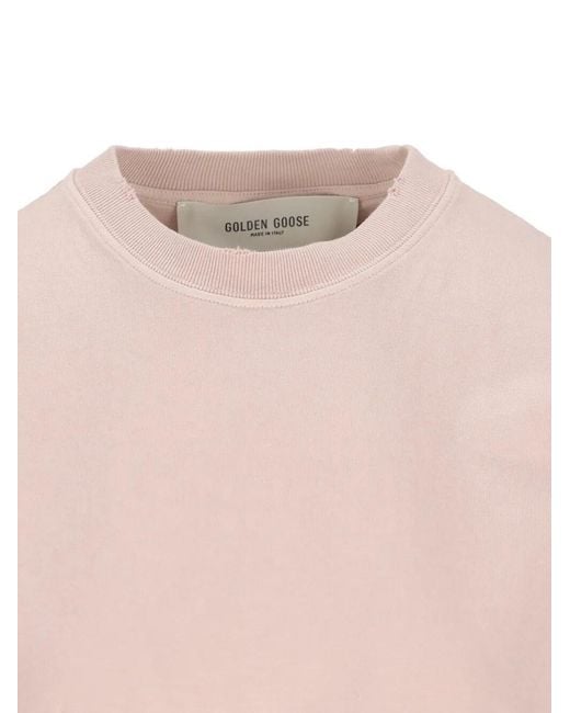Golden Goose Deluxe Brand Pink Printed Cotton T-Shirt