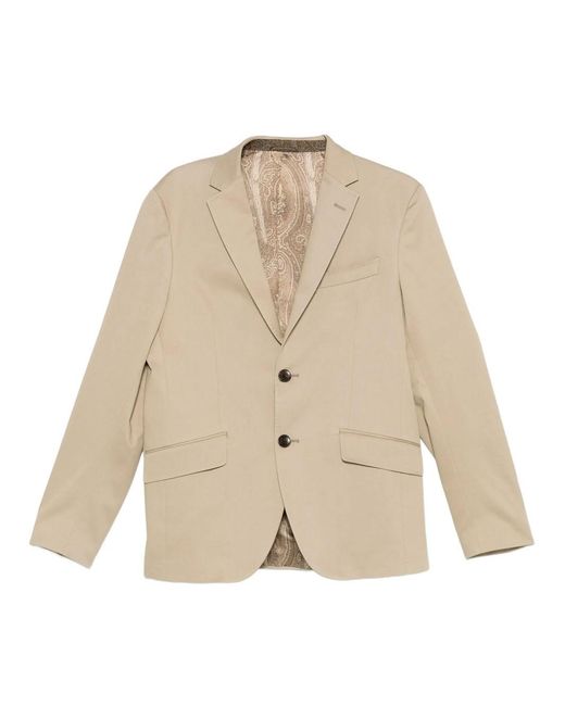 Etro Natural Rome Single-Breasted Cotton Jacket for men