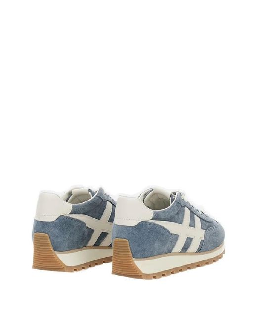 Hogan Blue H701 Suede Sneakers Shoes for men