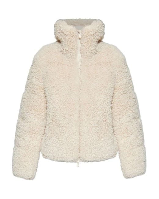 Save The Duck Natural Kennie Shearling Down Jacket