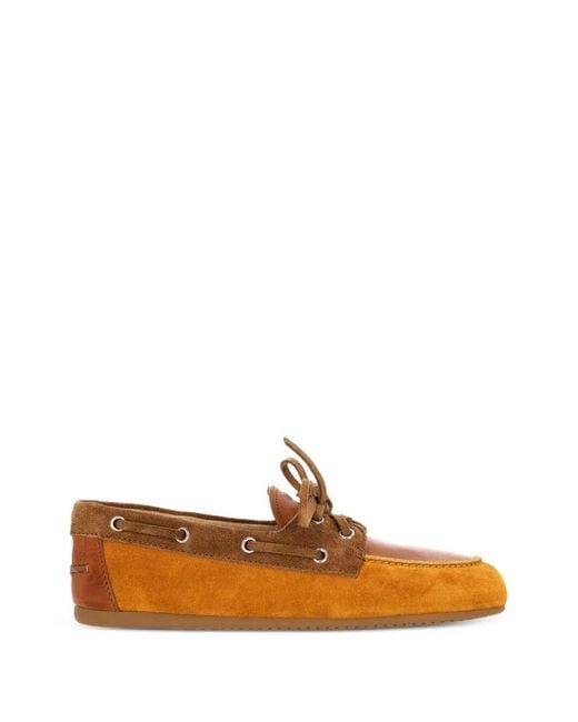 Miu Miu Brown Suede Loafers With Laces
