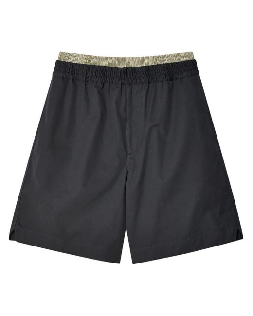 Bottega Veneta Black Double Layer Shorts for men