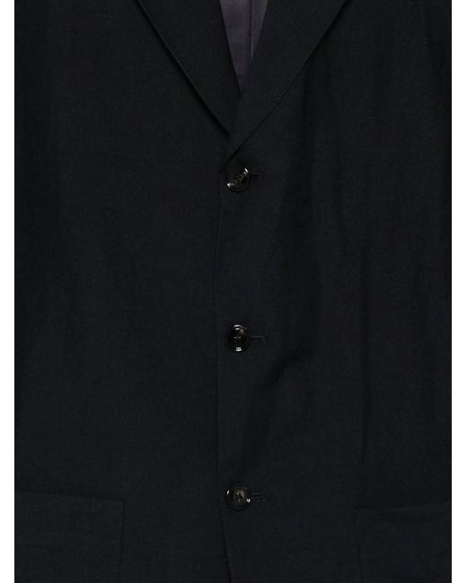 Cellar Door Black Jake Patch-pocket Single-breasted Wool Blend Jacket for men