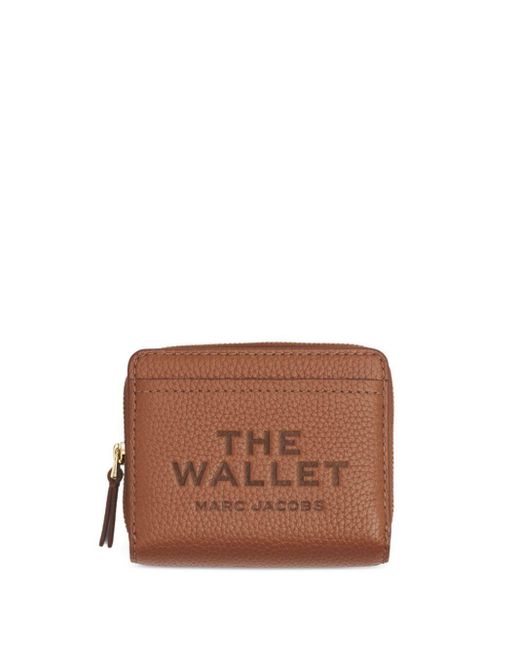 Marc Jacobs Brown Logo Printed Zipped Mini Compact Wallet
