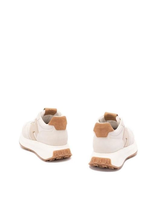 Hogan White H641 Sneakers In Leather And Suede