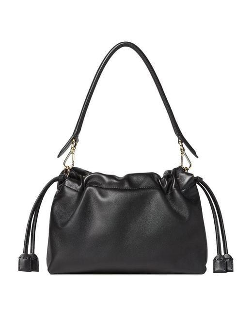 Fendi Black Mamma Baguette Medium Nappa Leather Bag