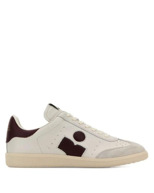 Isabel Marant Natural Bryce Leather Sneakers With Suede Inserts Shoes