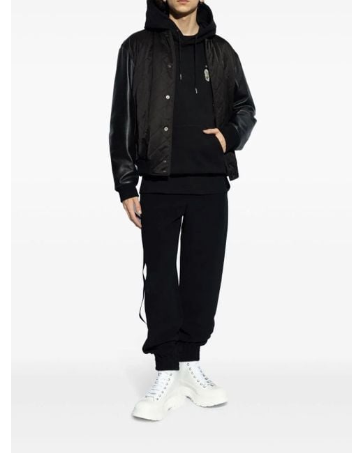 Alexander McQueen Black Sweatshirt With Embroidery for men