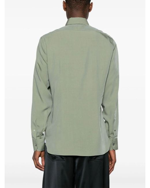 Tom Ford Green Long-sleeve Lyocell Blend Shirt for men