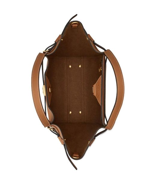 Tod's Brown Small Leather Tote Bag