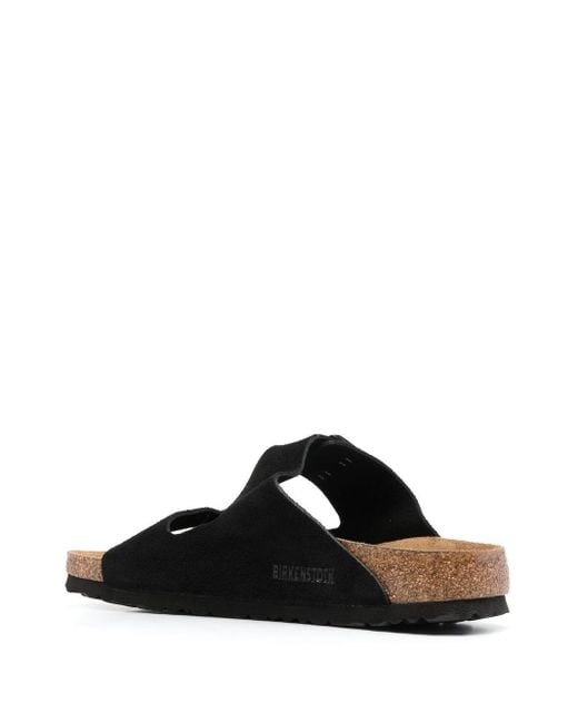 Birkenstock Black Arizona Suede Sandals Shoes for men