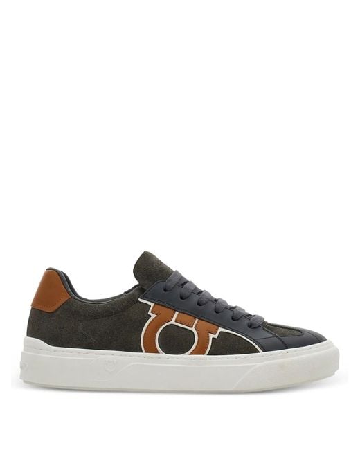 Ferragamo Gray Thor 3 Gancini Sneakers for men