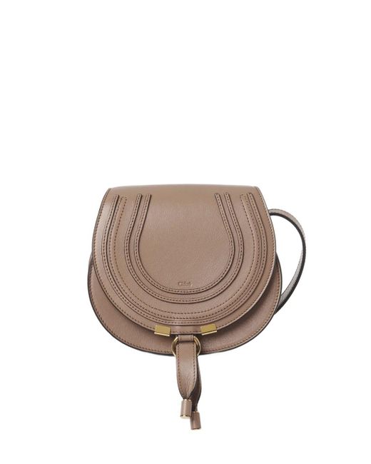 Chloé Natural Mini Clay-Colored Saddle Handbag