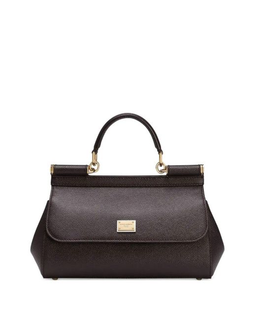 Dolce & Gabbana Black Medium Sicily Handbag