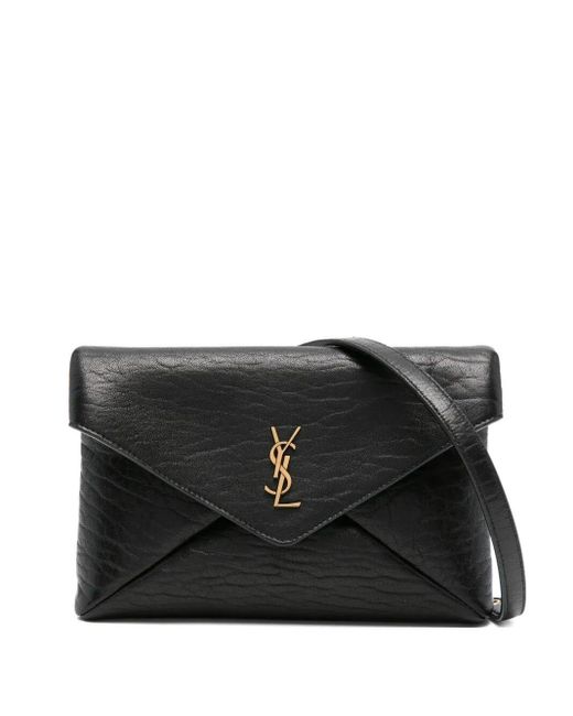 Saint Laurent Black Cassandre Flap Cross Body Bag