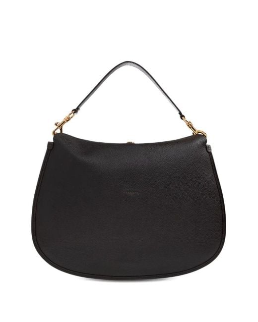 Etro Black Buckle-Fastening Extra-Large Leather Shoulder Bag