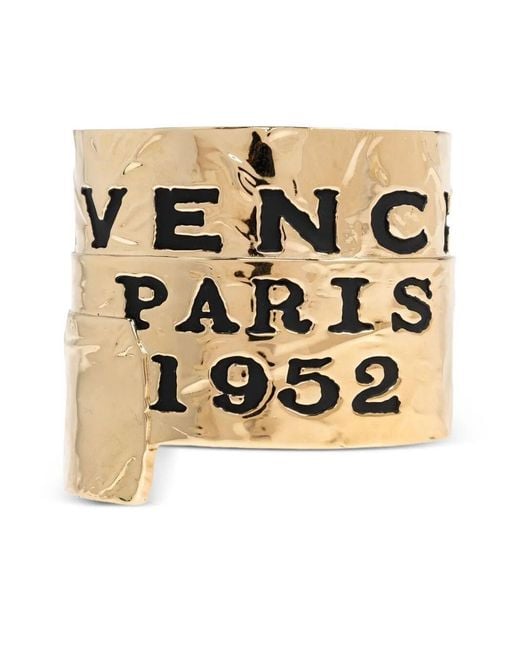 Givenchy Metallic Tape Textured Metal Cuff Bracelet Accessories