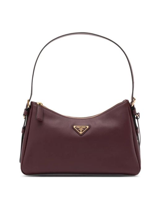 Prada Purple Aimãe Medium Leather Shoulder Bag