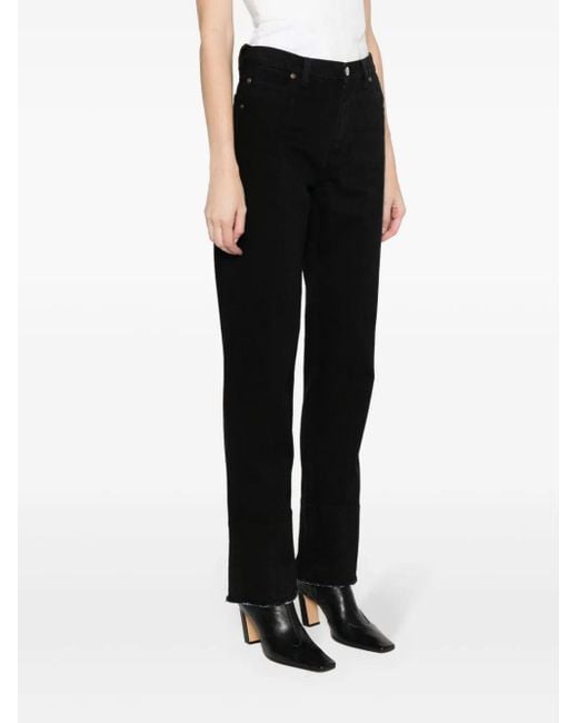 Victoria Beckham Black High-waist Straight-leg Jeans