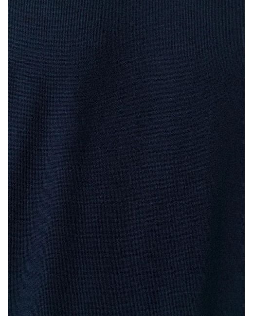 Brunello Cucinelli Blue Wool Blend Turtleneck Sweater for men