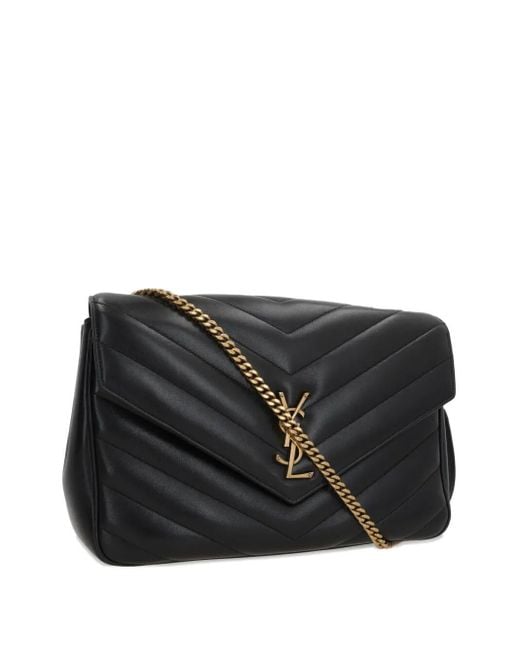 Saint Laurent Black Bag Mng L Loulou With Removale Tassels